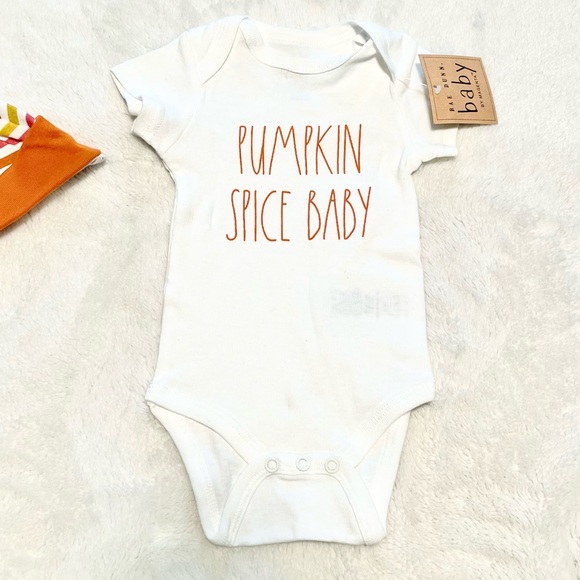 🆕Baby Rae Dunn 3pc PUMPKIN SPICE BABY Outfit - Picture 6 of 7